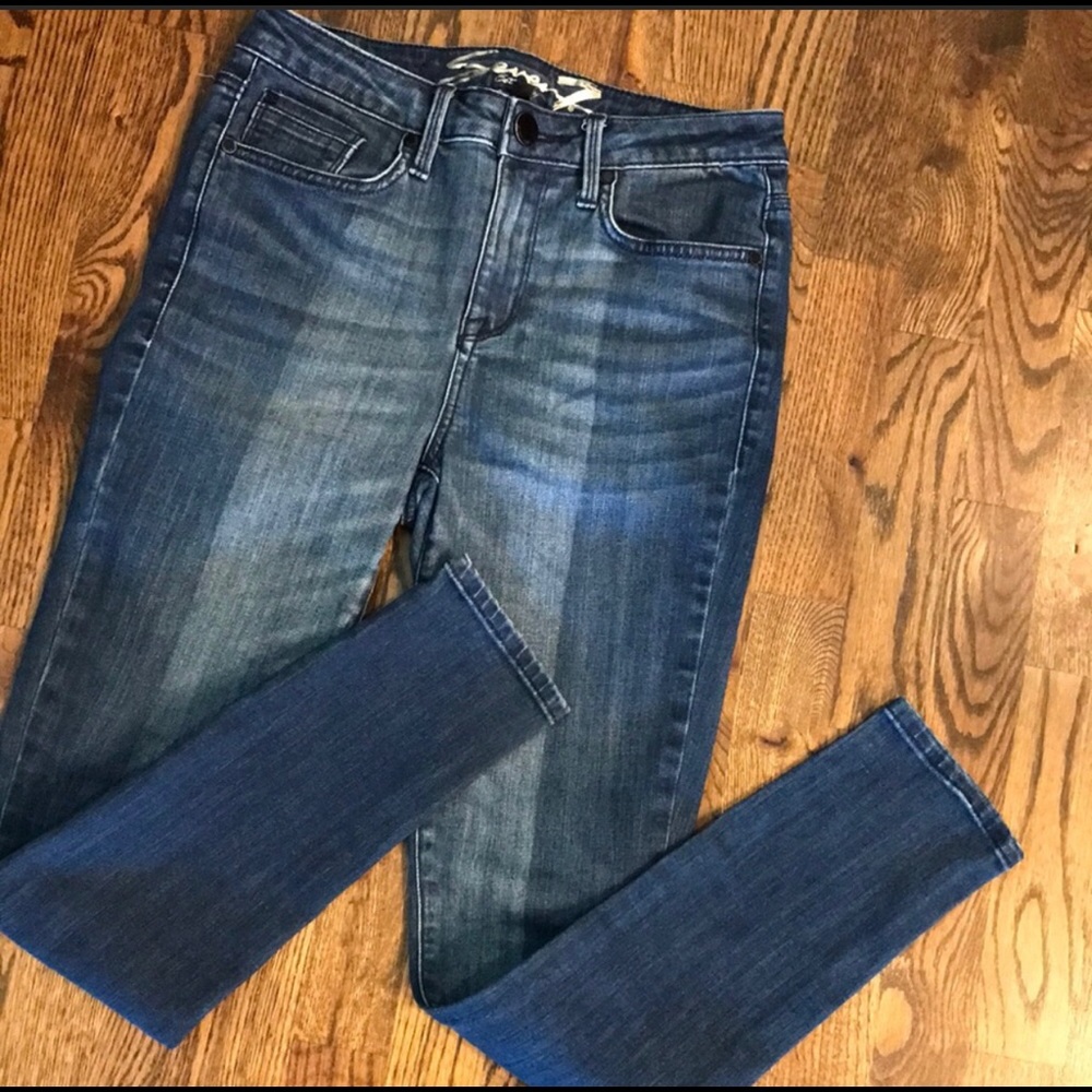 Seven7 Mid Rise Skinny Jeans